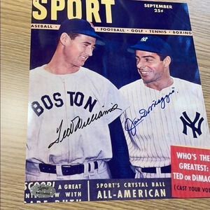 Ted Williams joe DiMaggio signed photo